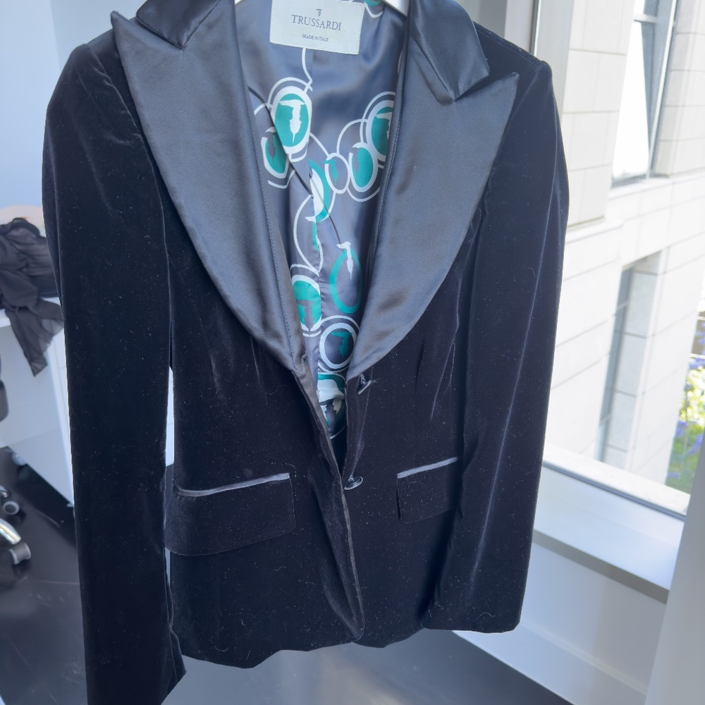 Velvet Blazer Trussardi Black